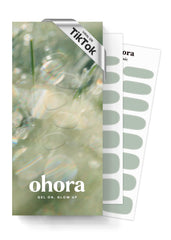 ohora Semi Cured Gel Nail Strips N Dewy Mint pack showcases easy at-home salon-quality nails