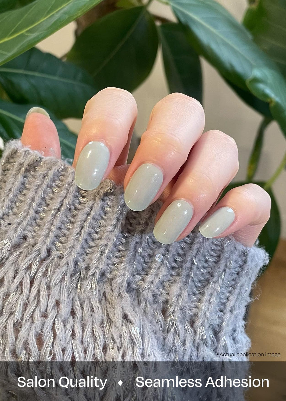 ohora Semi Cured Gel Nail Strips N Dewy Mint UV/LED cure demonstrates quick setting