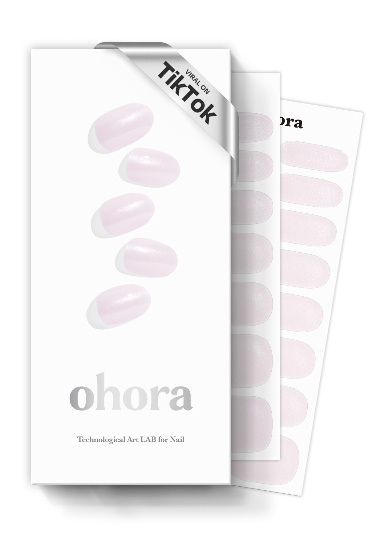 ohora semi-cured gel nail strips n glazed donut pack: salon-ready color kit for DIY nails.
