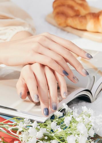 ohora N Gleam Blue close-up highlights glitter texture for vibrant nail art