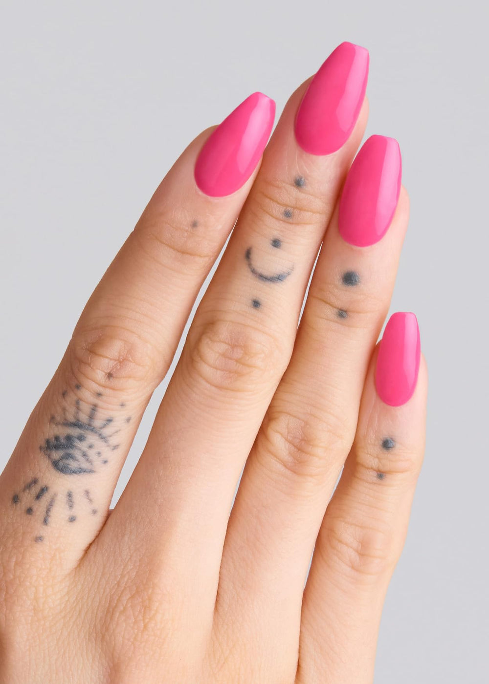 ohora semi cured gel nail strips It's That Pink color swatch guide highlights style options
