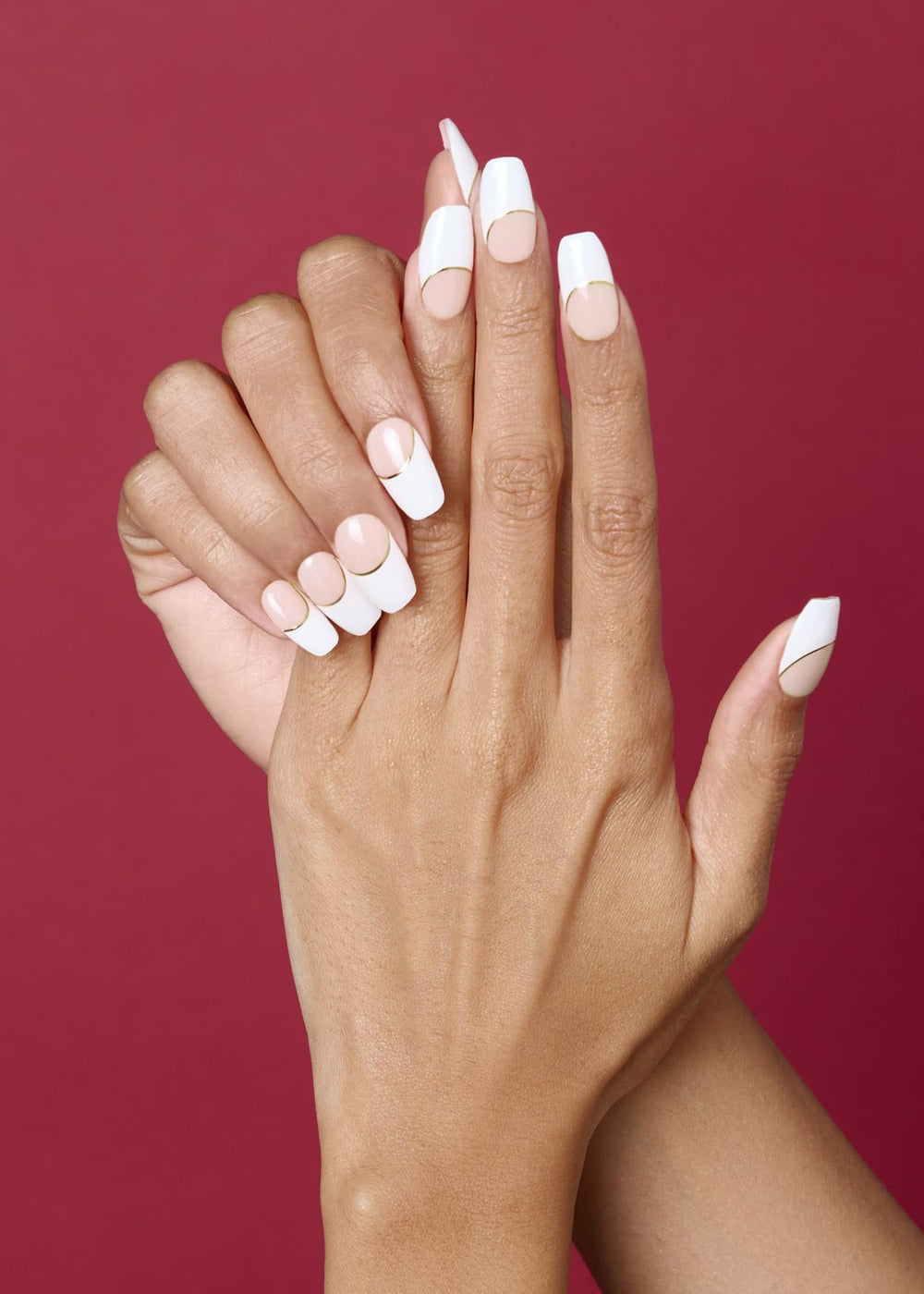 ohora N Sylph French tips gel strips in white deliver a crisp manicure at home.
