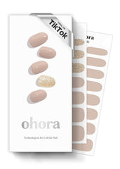 ohora semi cured gel nail strips N Nudist close-up shows natural nude finish