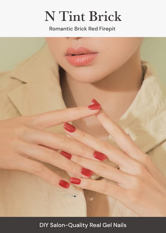 Ohora nail strips N Tint Brick application step demonstrates a beginner-friendly process for quick results.