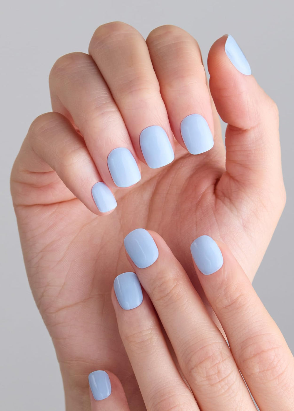 ohora semi-cured nail strips closeup reveals a glossy finish.