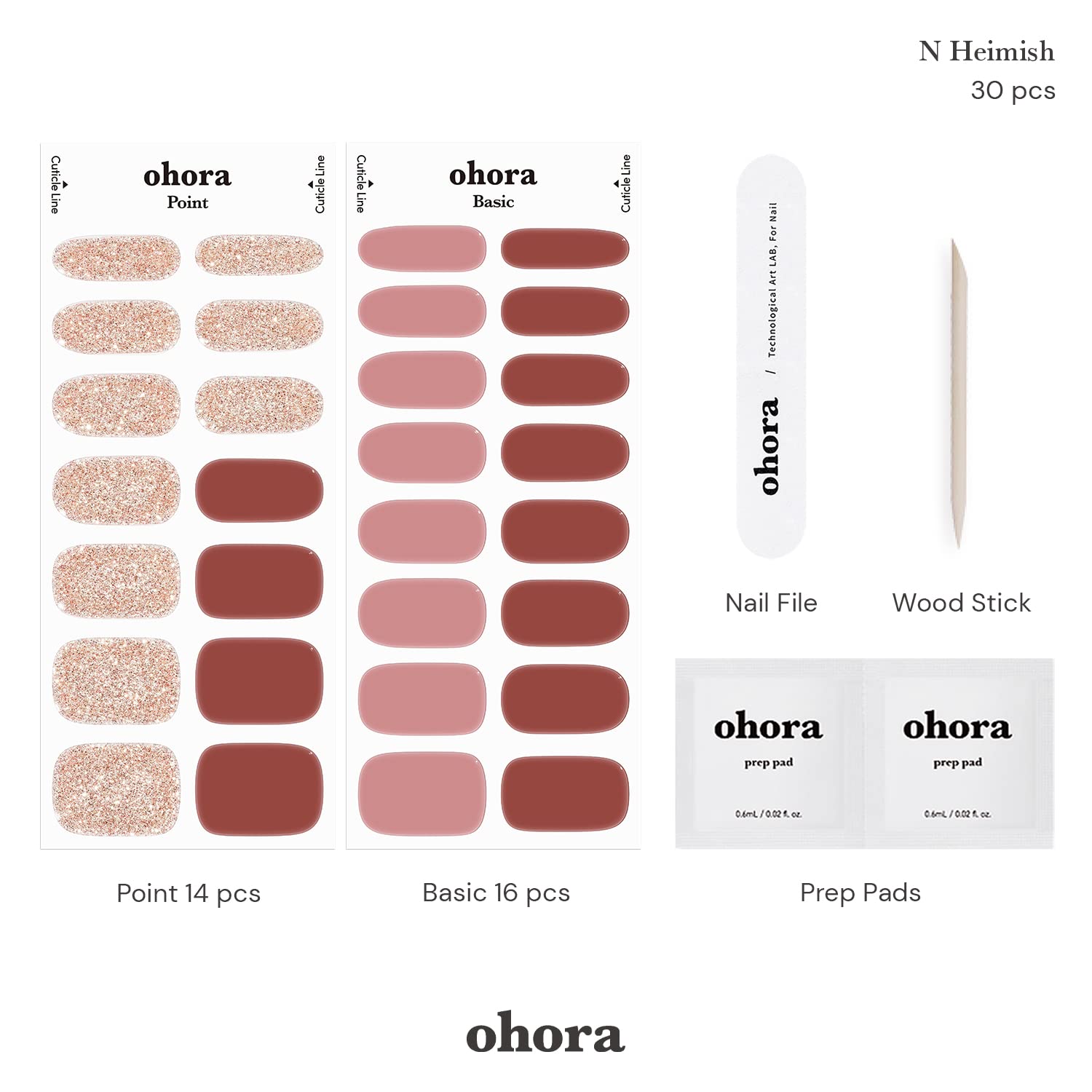ohora Heimish UV/LED compatible gel strips for at-home use