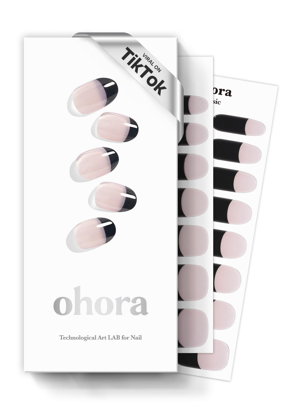 ohora semi cured gel nail strips n chic french box for at home salon results