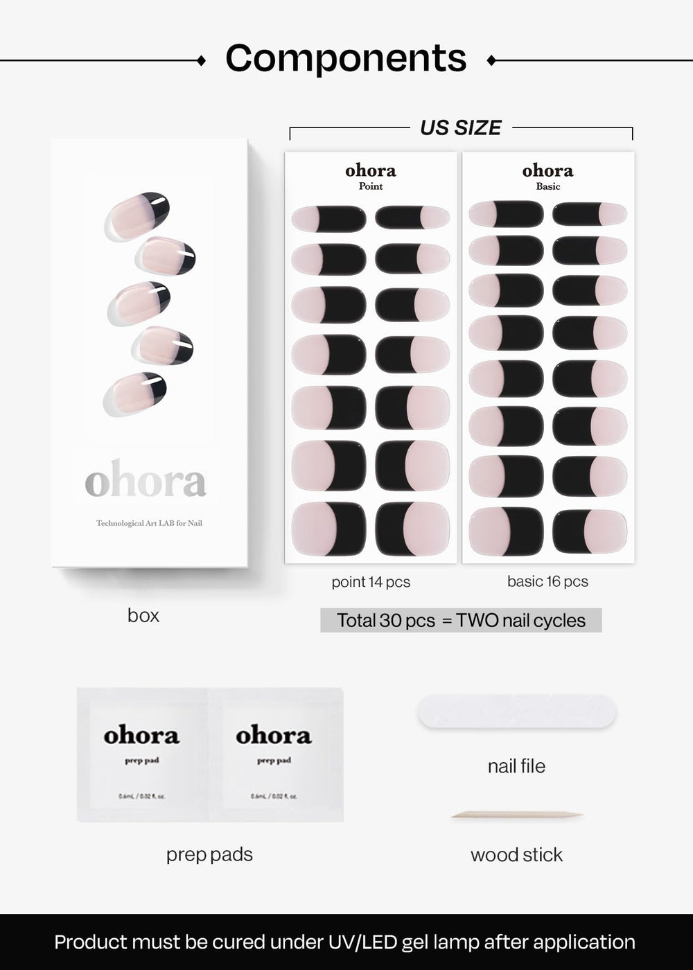ohora semi cured gel nail strips n chic french delivers a salon look finish