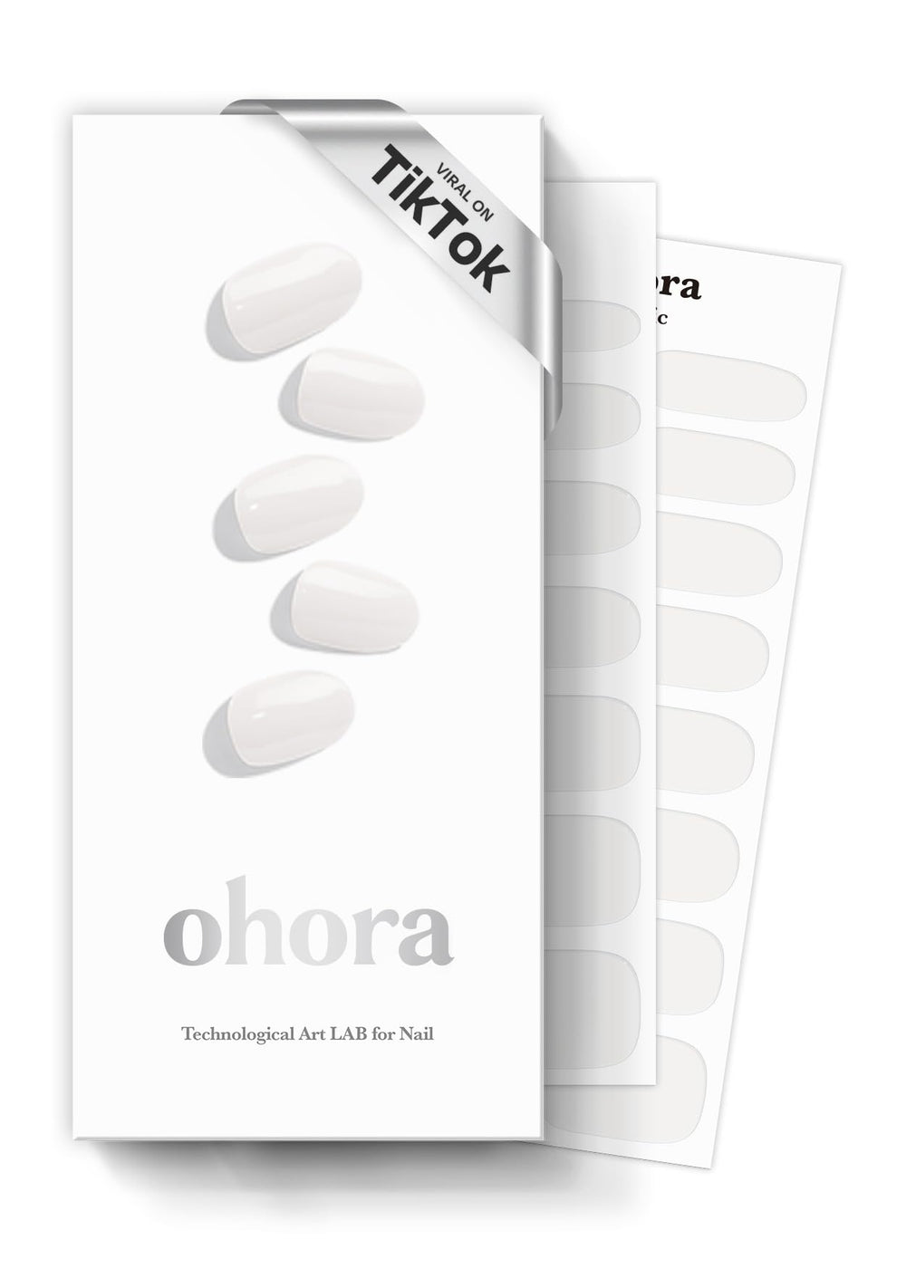 Ohora N Clean White nail strips box for at-home salon-quality nails.