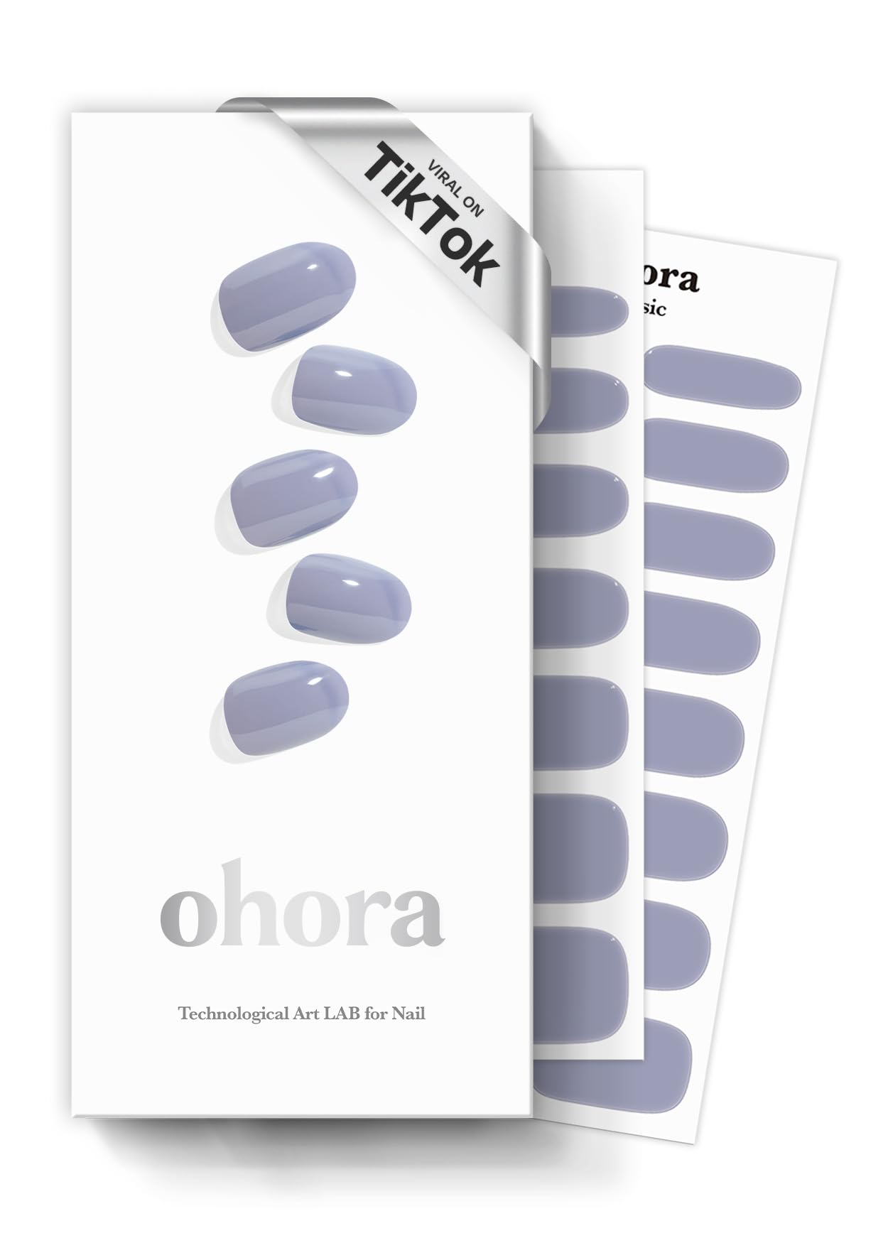 ohora semi cured nail strips N Cream Cloud box shows salon-quality at home