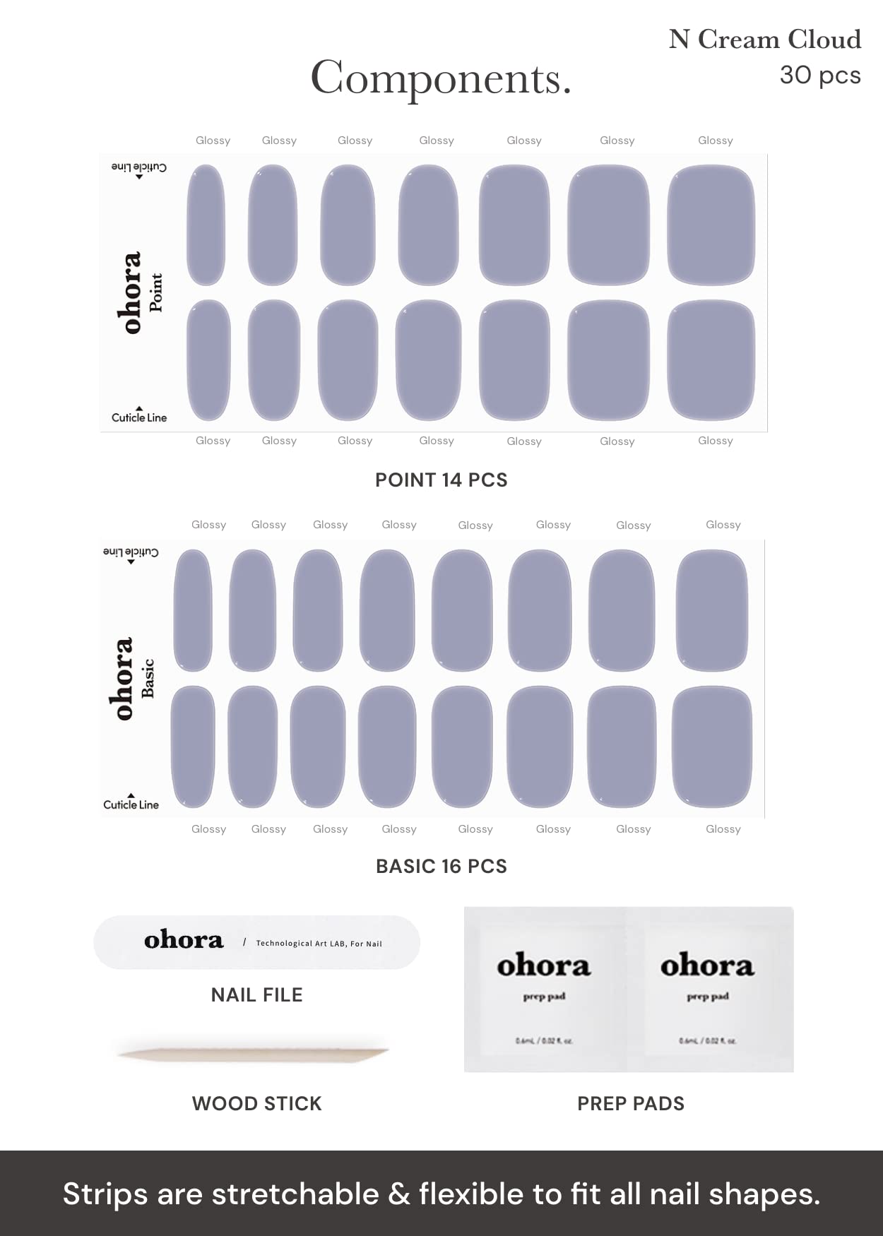 ohora N Cream Cloud finished nails with smooth texture
