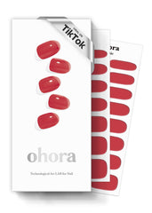 Ohora Semi Cured Gel Nail Strips N Tint Brick pack for salon-quality color at home.