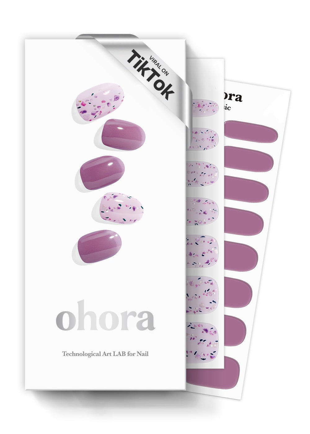 ohora n violeta box opened shows kit contents for at-home salon-quality manicure.