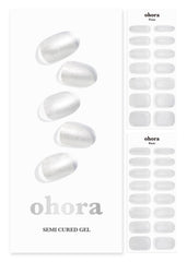 ohora semi-cured nail wrap in silver chrome closeup demonstrates salon-grade finish at home