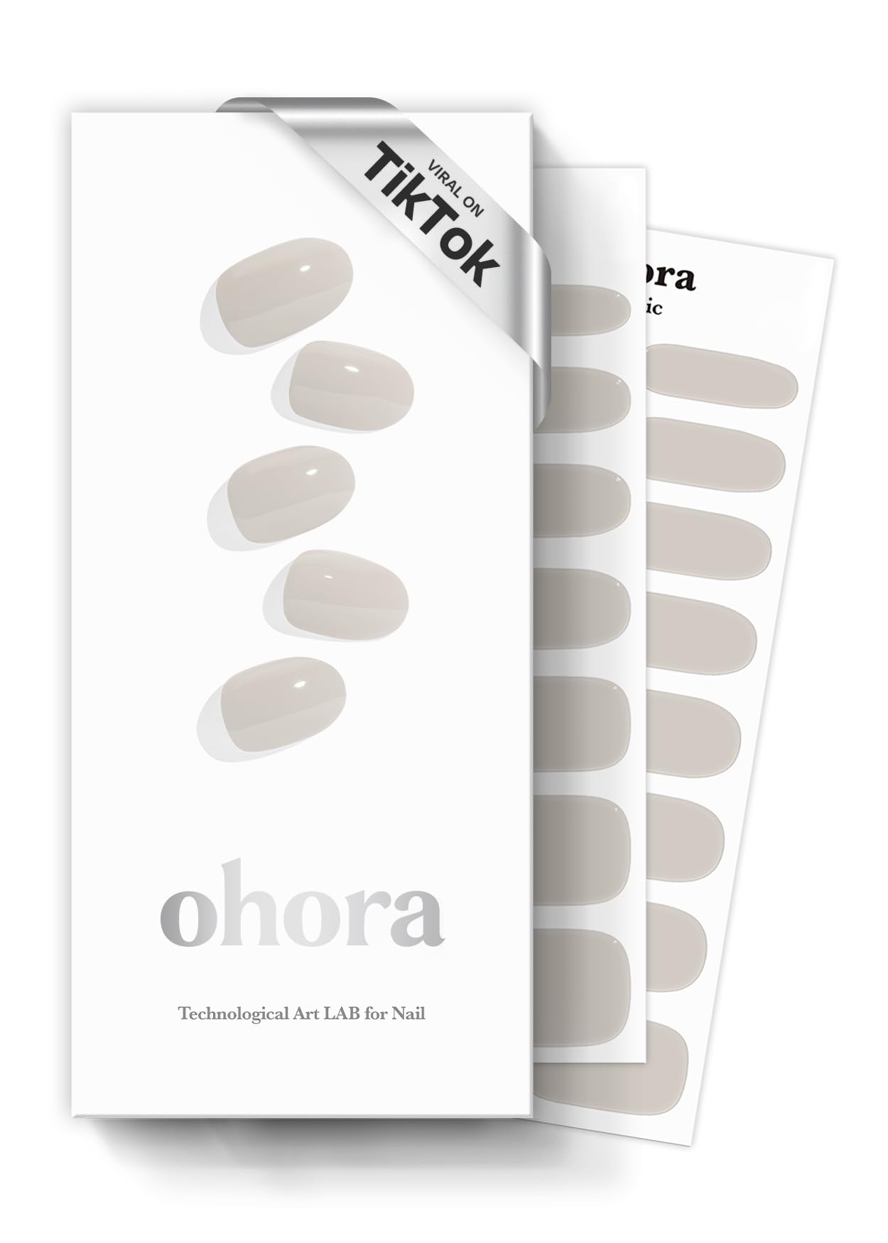 ohora semi cured nail wraps open box shows contents for a quick at home manicure