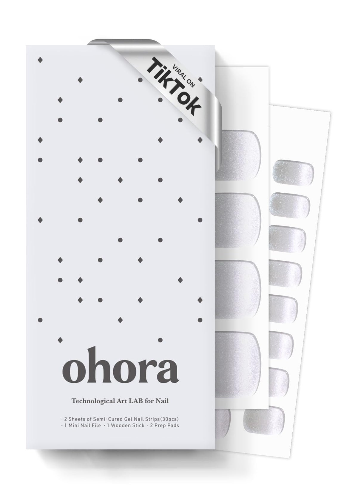 ohora semi cured gel pedi strips moonriver box display for easy at-home manicure