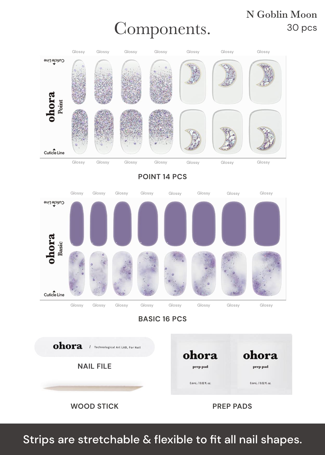 ohora N Goblin Moon vegan, animal-friendly nail wraps: cruelty-free beauty choice.