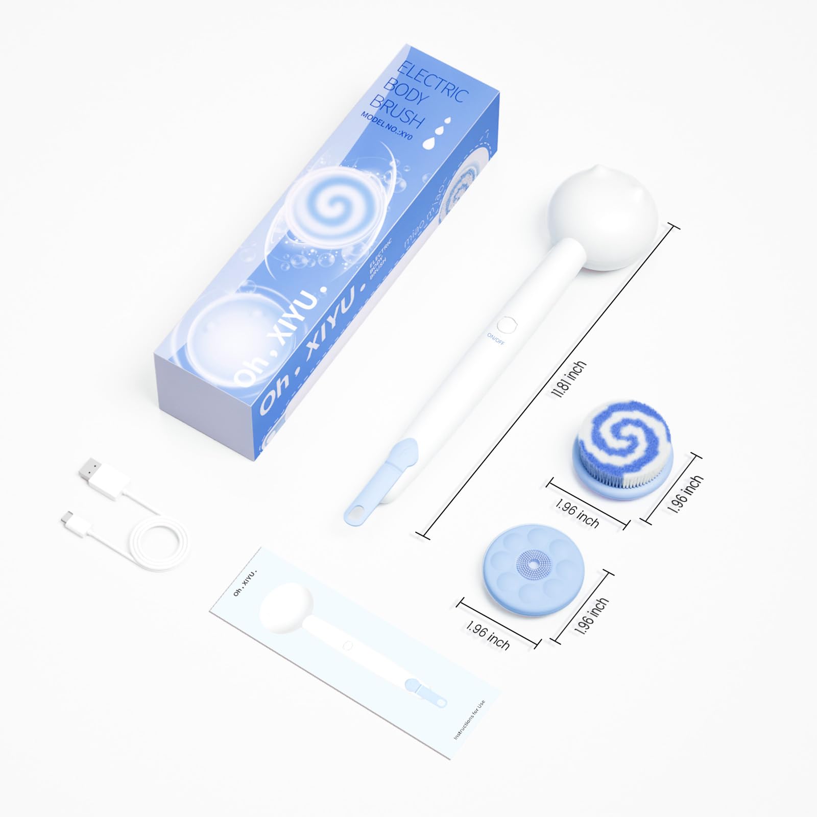 Oh,XIYU electric back scrubber chic cat-ear design adds playful vibe