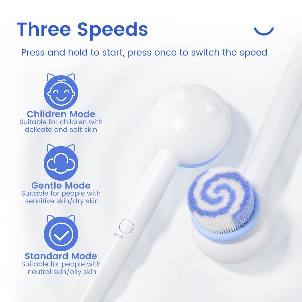 Oh,XIYU electric back scrubber IPX7 waterproof rating for shower use