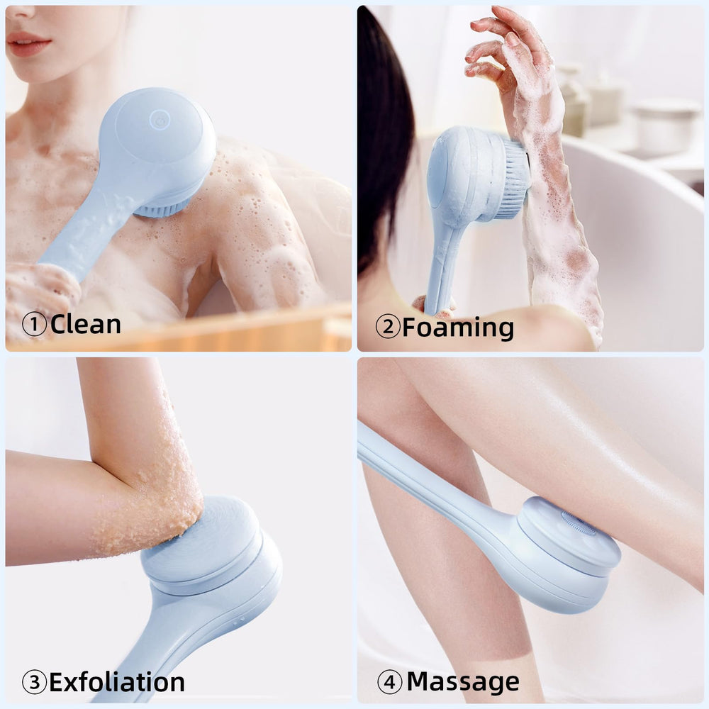 Ohxiyu waterproof IPX7 body brush designed for shower use.