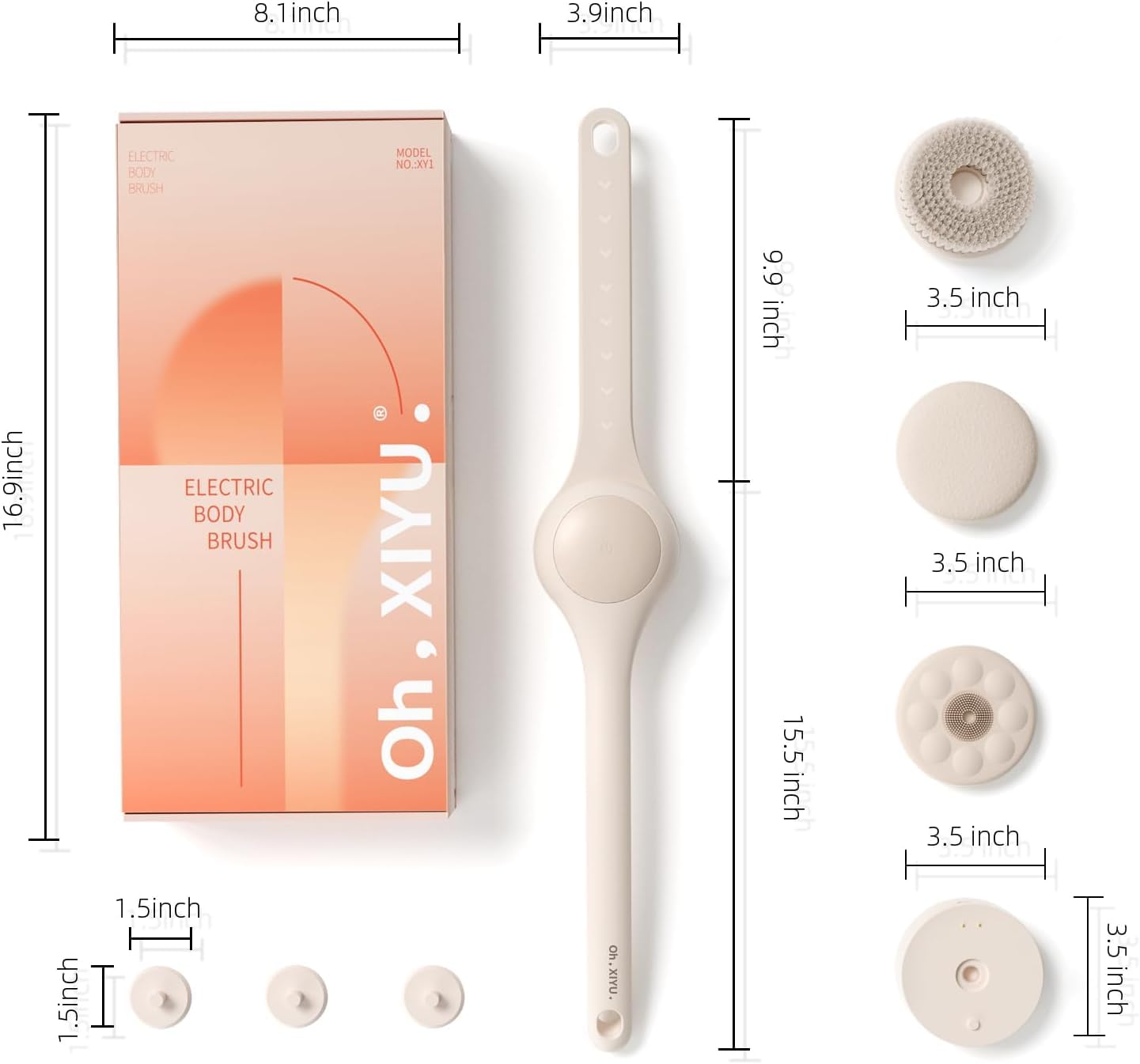 Oh,XIYU two-speeds modes for gentle or stronger cleansing