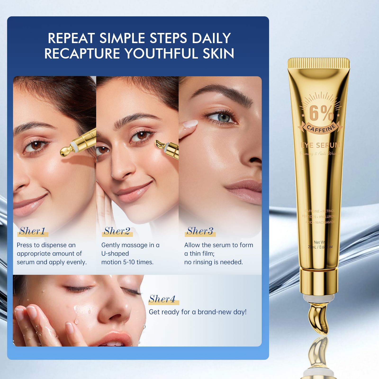 OIDLA hyaluronic acid eye cream close-up hydration for all skin types