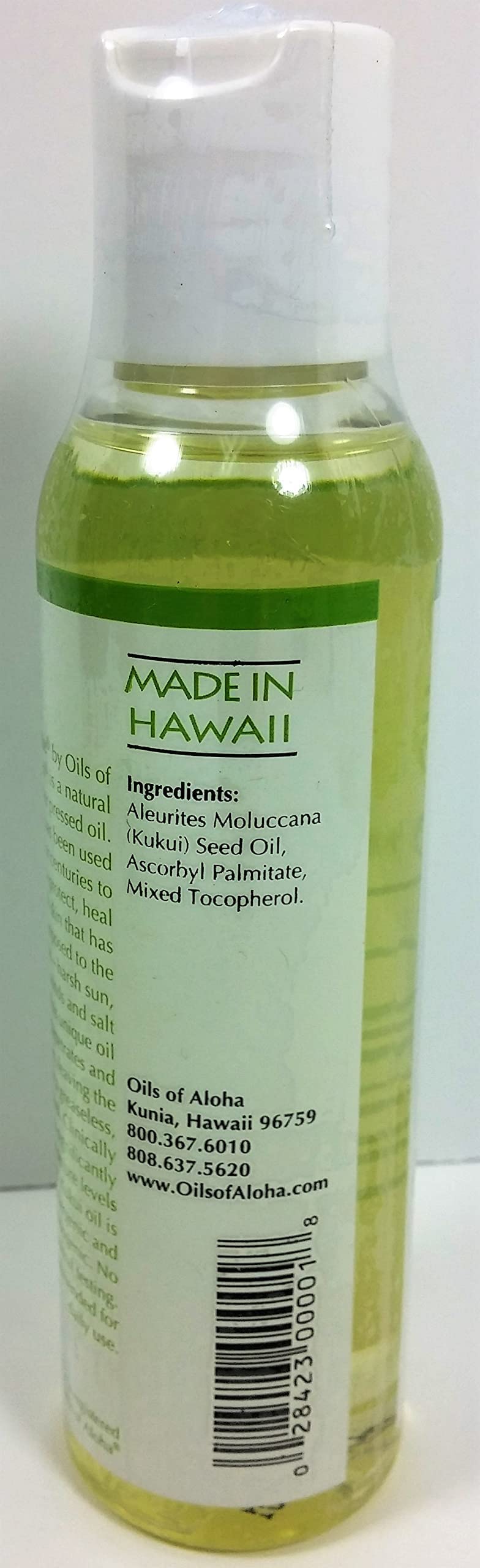Oils of Aloha Kukui Oil closeup on dry skin shows soothing hydration.