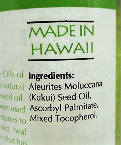 Oils of Aloha Kukui Oil fragrance-free label underscores gentle care.