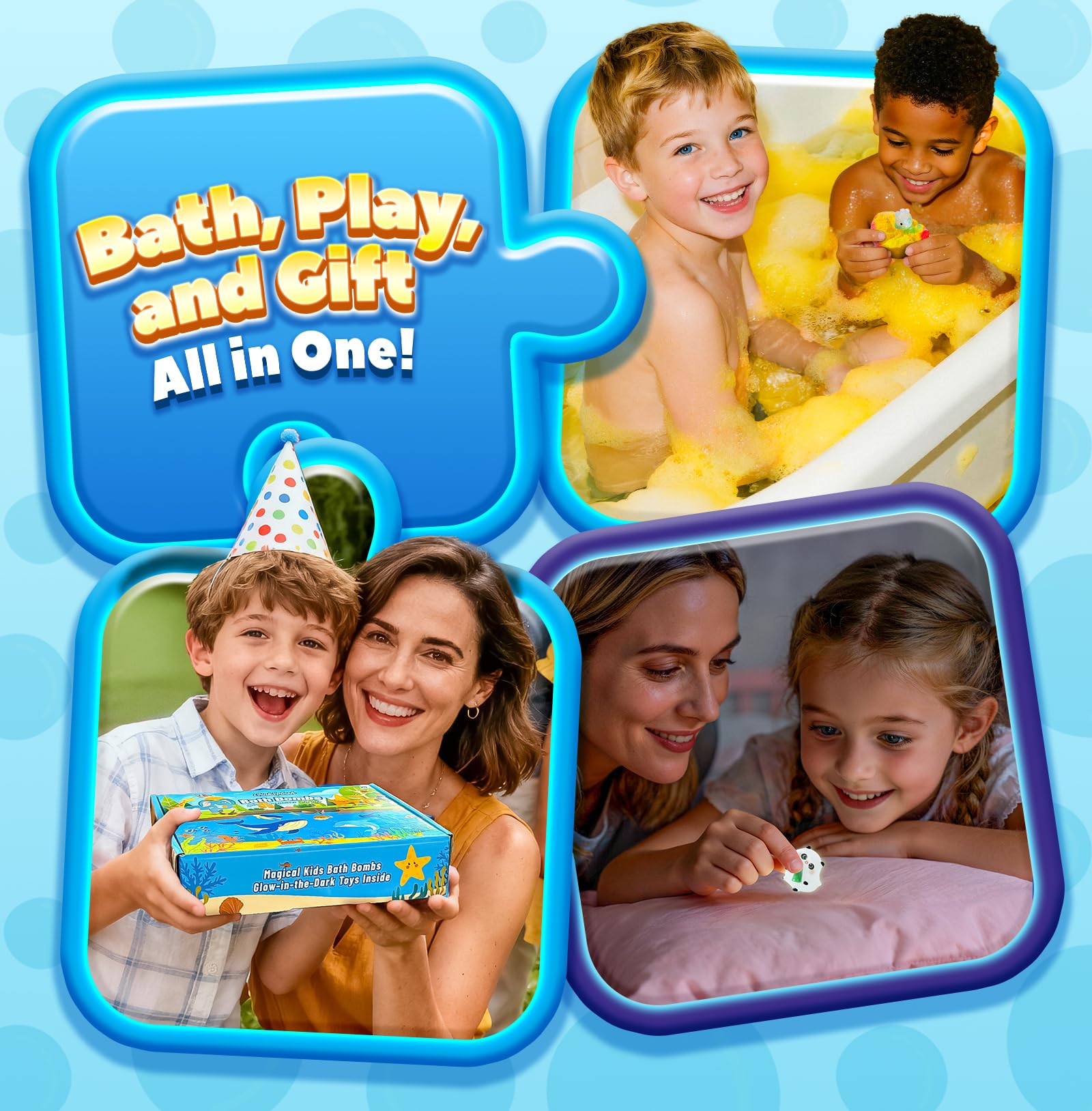 OinkSplash cotton candy scented bath bomb creates playful aroma.