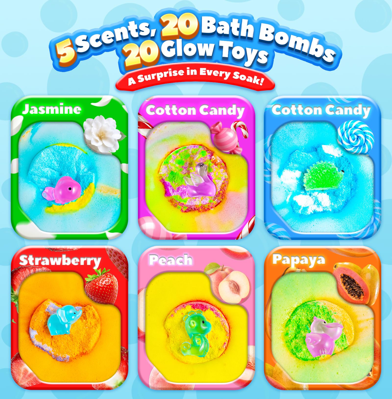 OinkSplash glow-in-the-dark toy revealed during bath time.