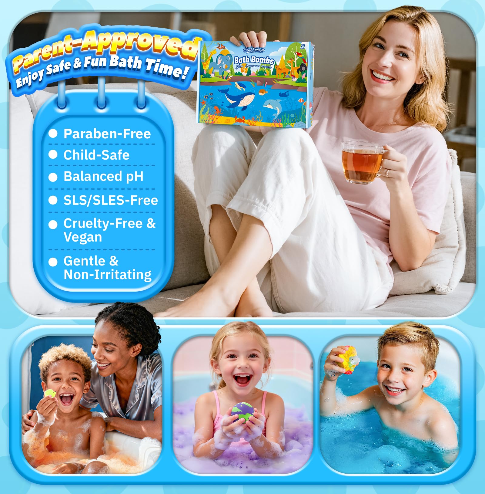 OinkSplash skin-friendly non-toxic ingredients for gentle bath time.