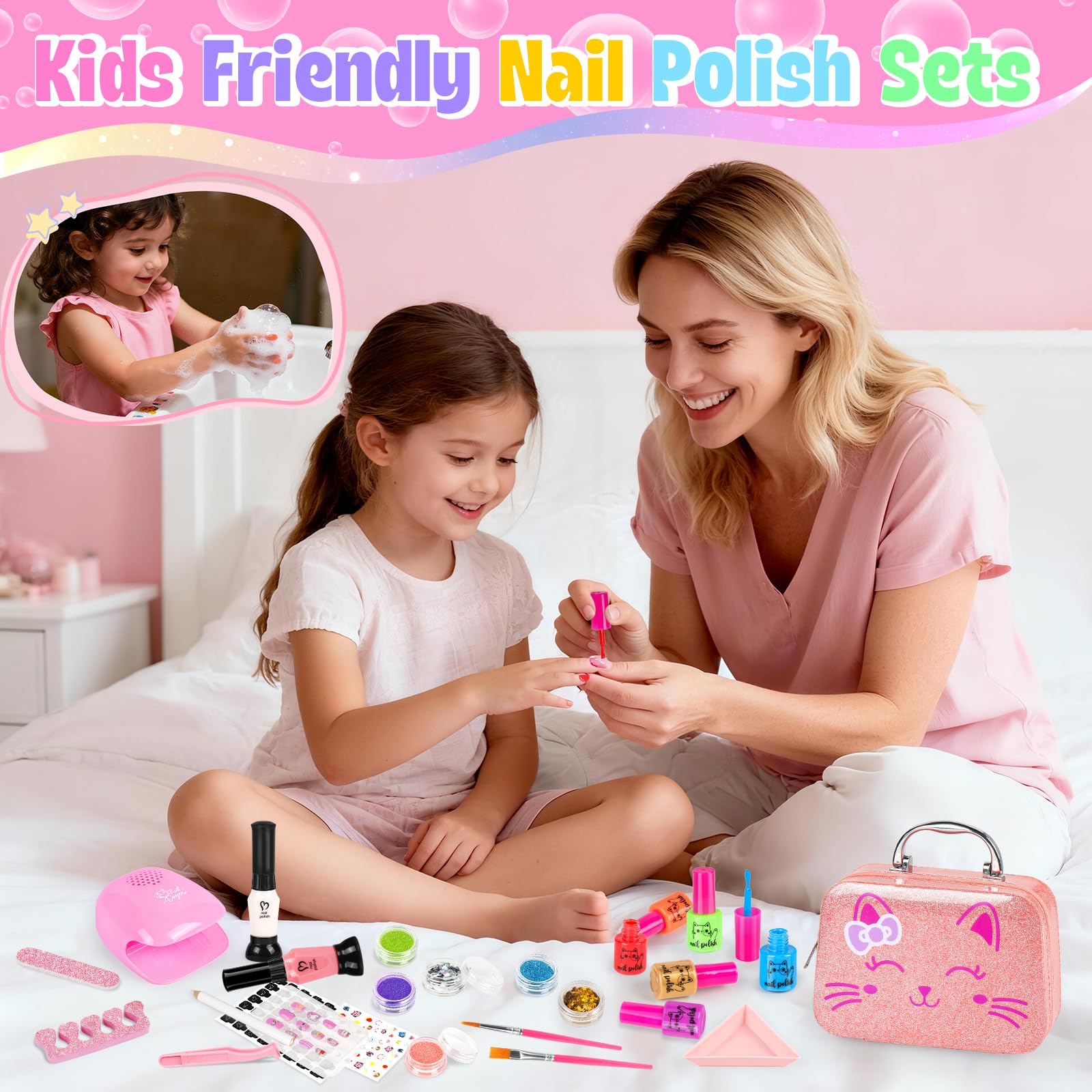 Oisacirg kids enjoying a manicure playtime with friends and family.