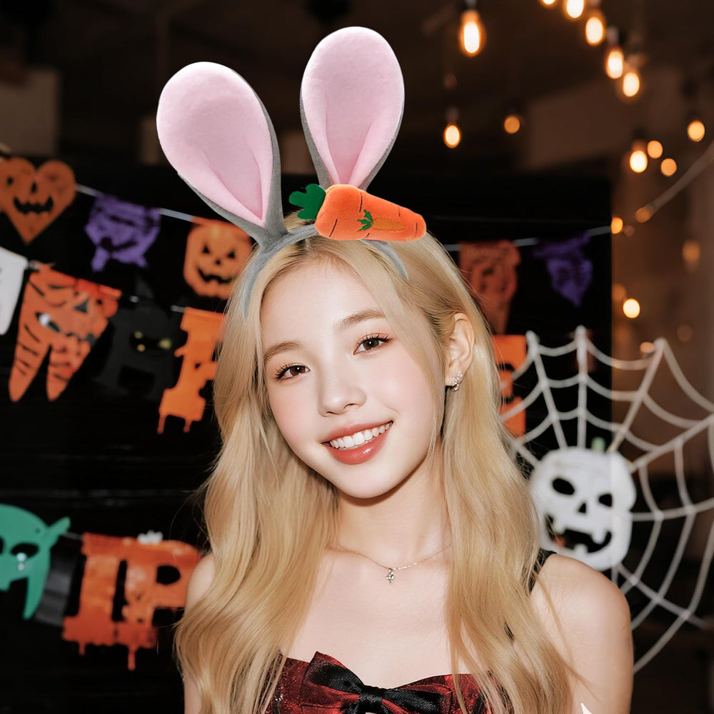 OIWLCI Bunny Ears Headband perfect photo prop for celebrations and skincare routines