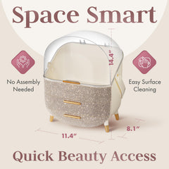 Oizeir oval organizer with carry handle for easy room-to-room setup.