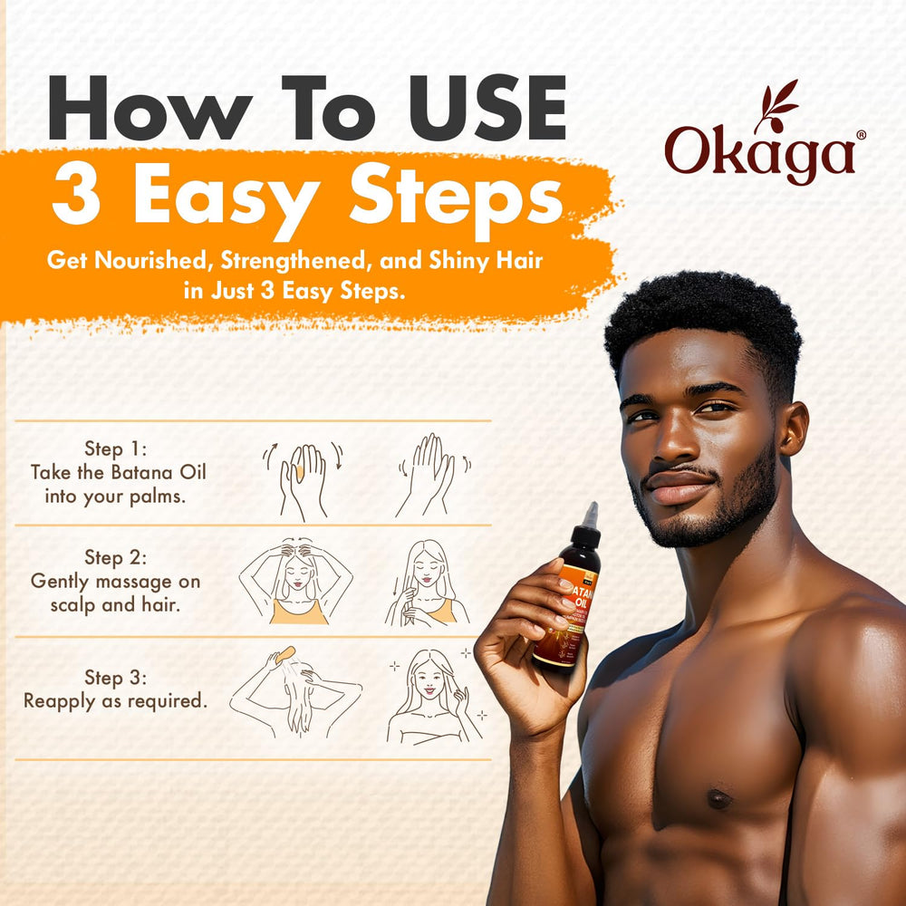 Okaga Batana Oil hair shine closeup reveals soft, vibrant strands