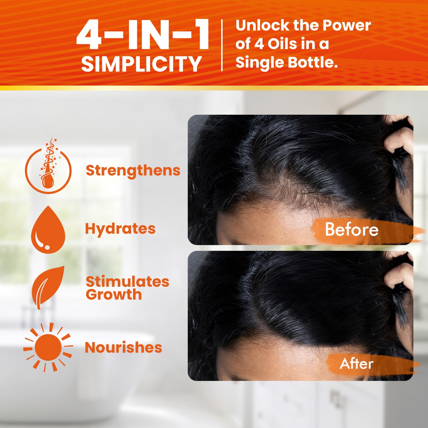 Okaga Batana Oil scalp massage scene suggests refreshing root nourishment