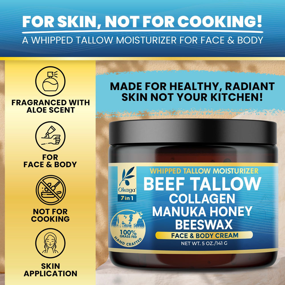 Okaga beef-tallow-balm jojoba-oil balanced, light absorption