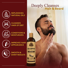 Creamy lather close-up from OKAY Castor Oil Shampoo for hair and beard care.