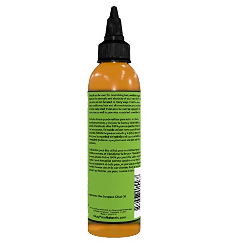 OKAY olive oil apply-on-hair demonstrates conditioning and shine.