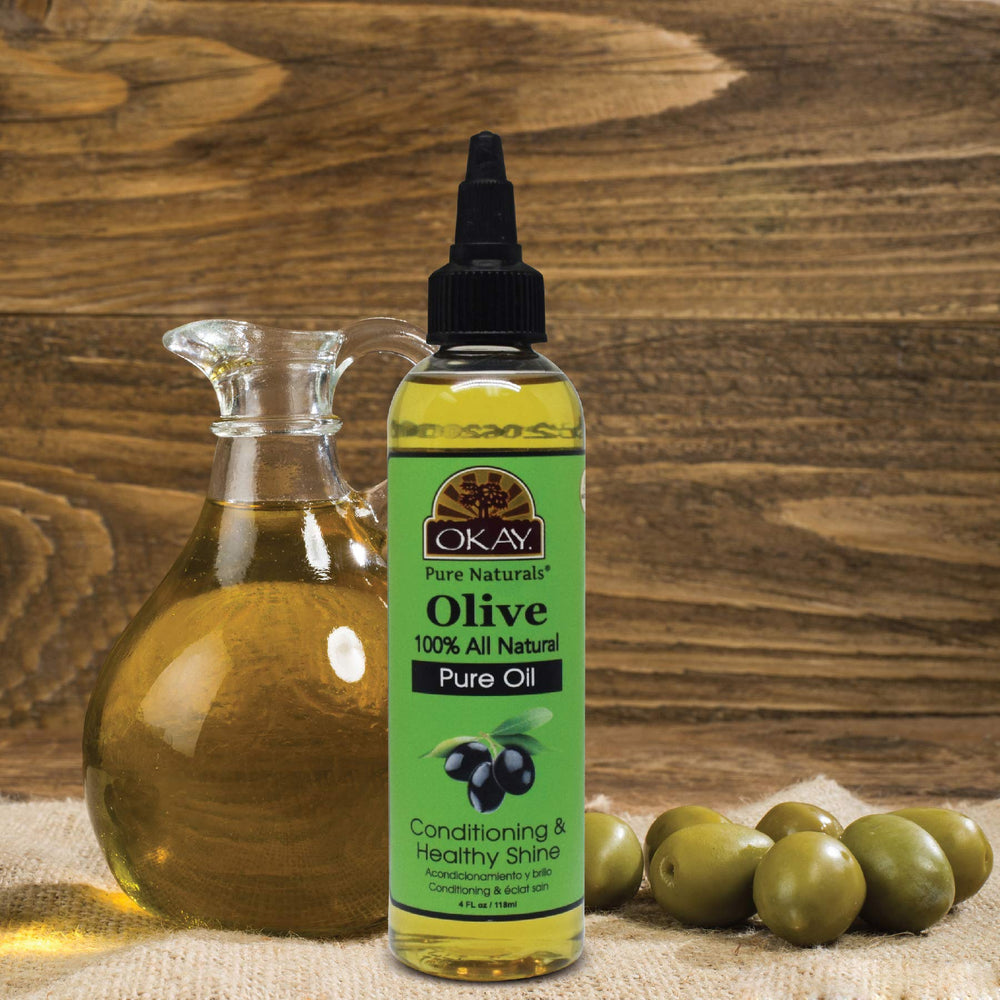 OKAY olive oil body-moisturizer shows soft, refreshed skin.