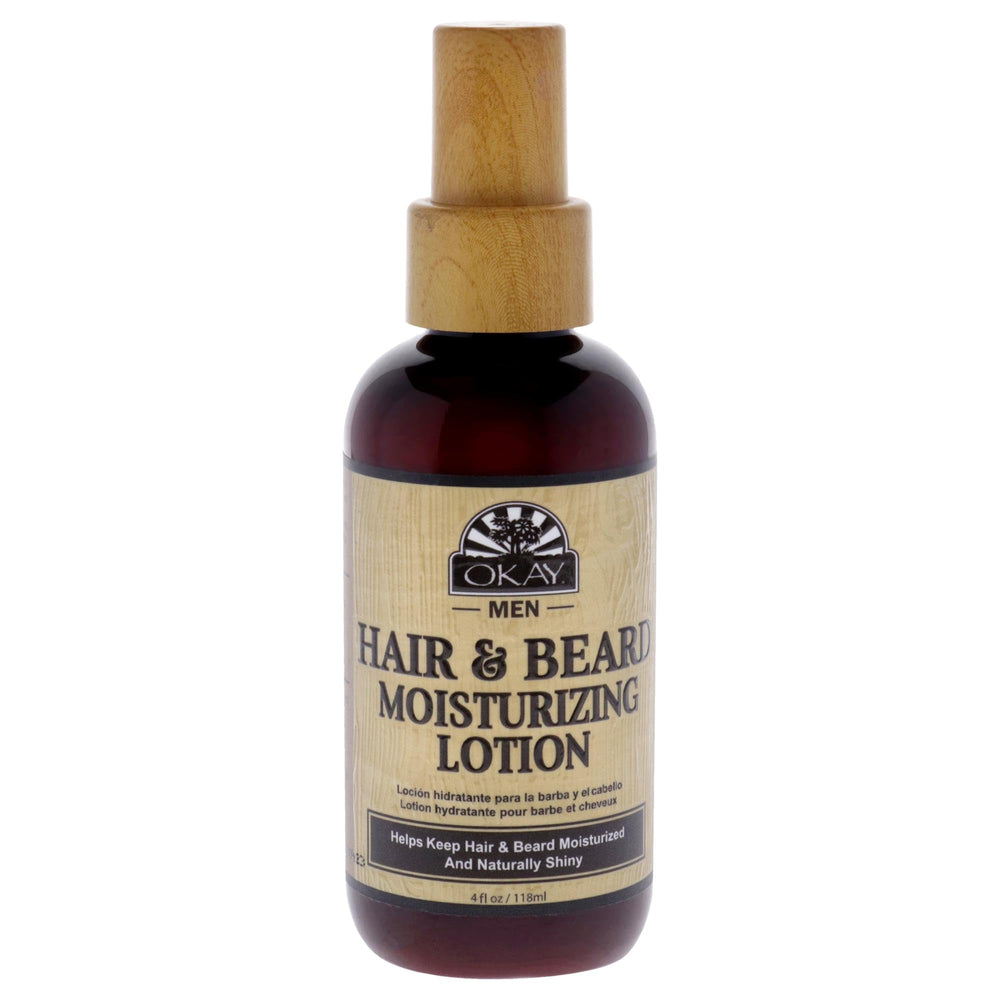 OKAY para hombre, botella de loción hidratante para barba y pelo, aporta hidratación duradera y suavidad.