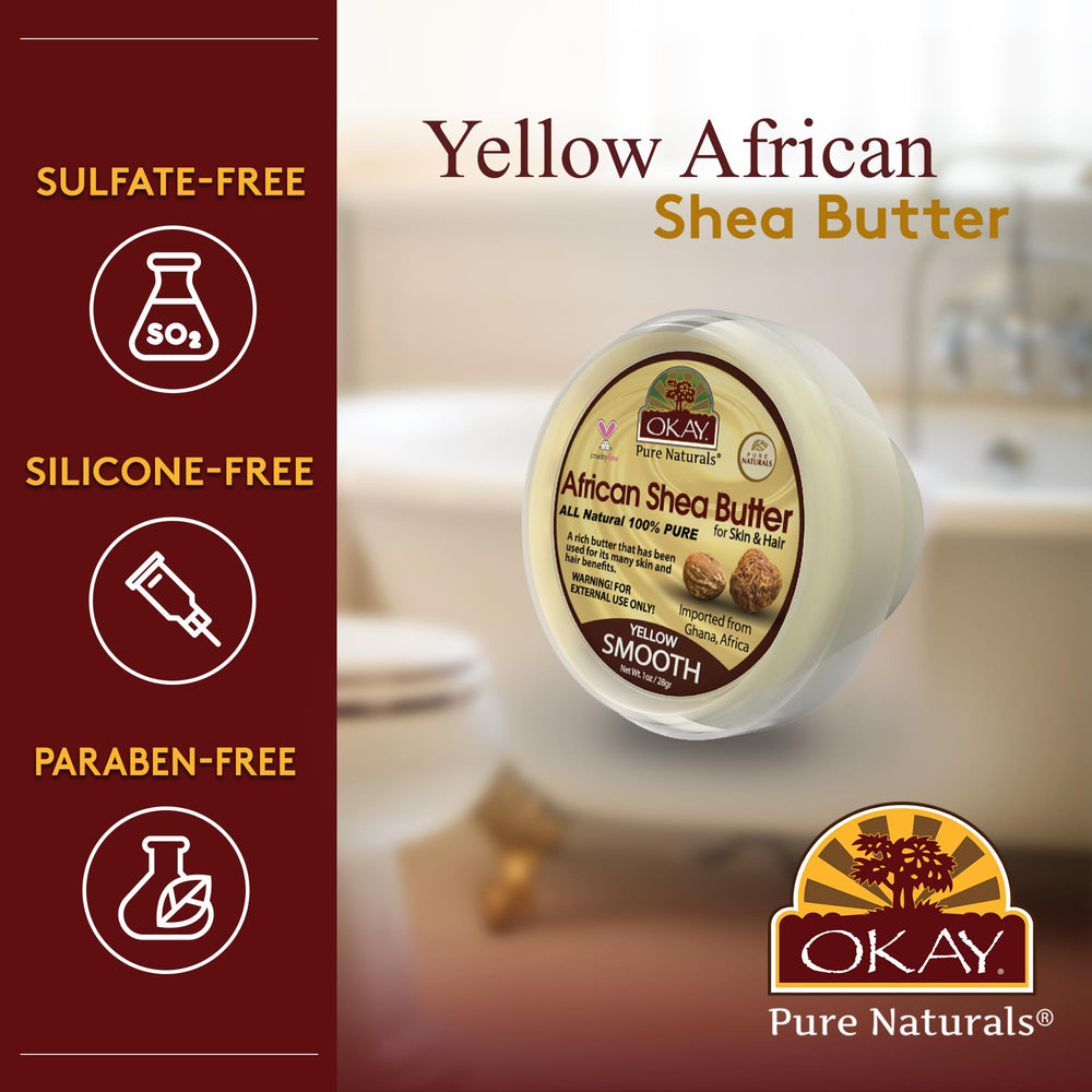 OKAY Shea Butter on skin delivers deep moisture and a smooth feel.