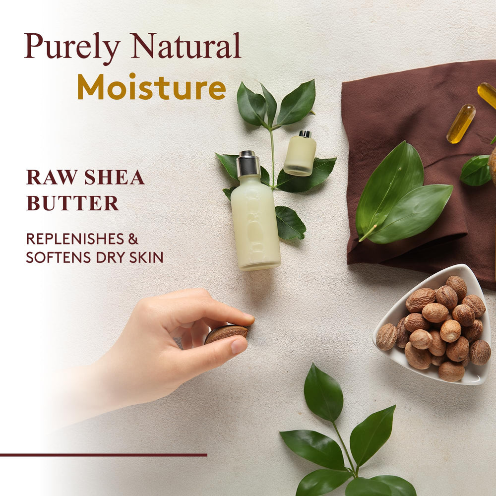 OKAY Shea Butter packaging showcases USA-made labeling and natural ingredients.