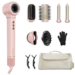 okaydeer 7 in 1 hair dryer brush auto wrap curlers for rapid salon style