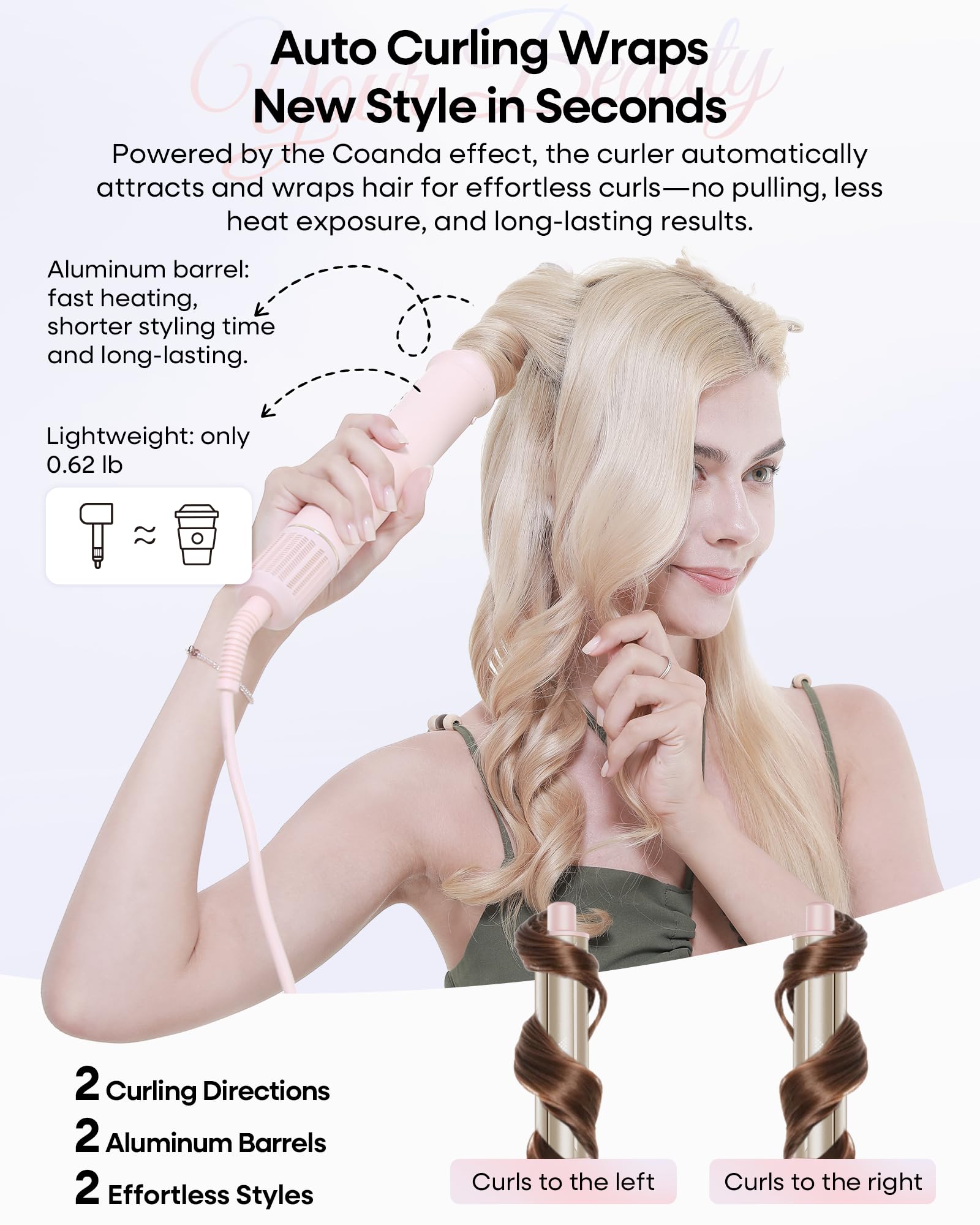 okaydeer Coanda technology auto curlers create smooth natural curls with gentle airflow