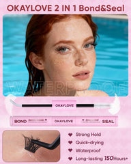 OKAYLOVE lash bond & seal 2-in-1 demonstrates secure hold and easy removal