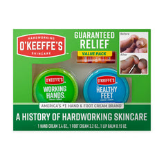 O'Keeffe's Lip Repair Cherry giftbox image showing moisture protection for lips