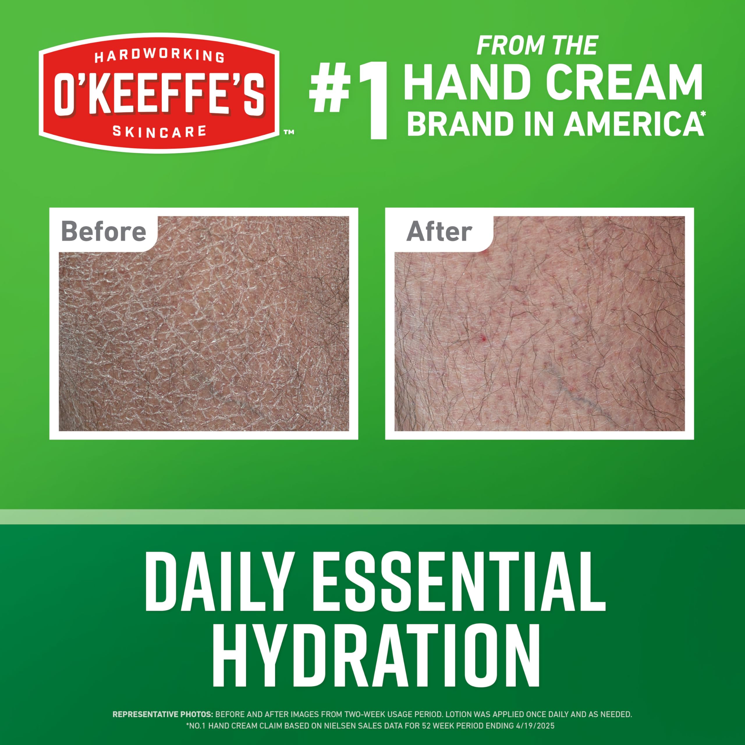 O'Keeffe's pump-unlock action showing easy access to moisturizer