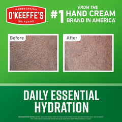 O'Keeffe's pump-unlock action showing easy access to moisturizer