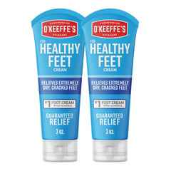 O'Keeffe's Healthy Feet 2-pack box and tubes show on-the-go moisture care for dry feet.
